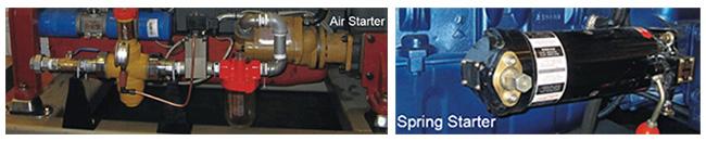 Сравнение пружинного стартера (Spring Starter) и пневматического стартера (Air Starter) 